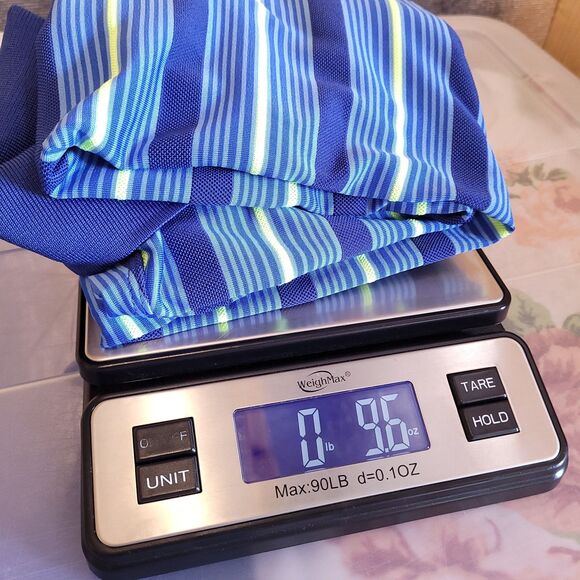 Nike Polo Shirt Mens XXL Striped Blue, Green Tour Performance Dri Fit Golf - Picture 11 of 11